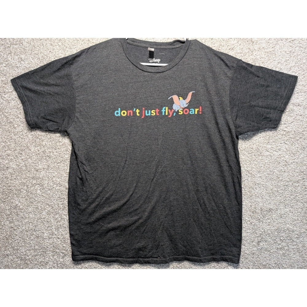 Disney Dumbo Don'T Just Fly Soar Typography T-shirt XL